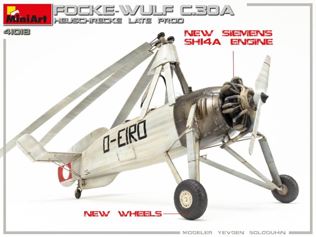 Zdjęcie dodatkowe produktu Focke-wulf Fw C.30a Heuschrecke. Late Prod 1:35 MiniArt 41018