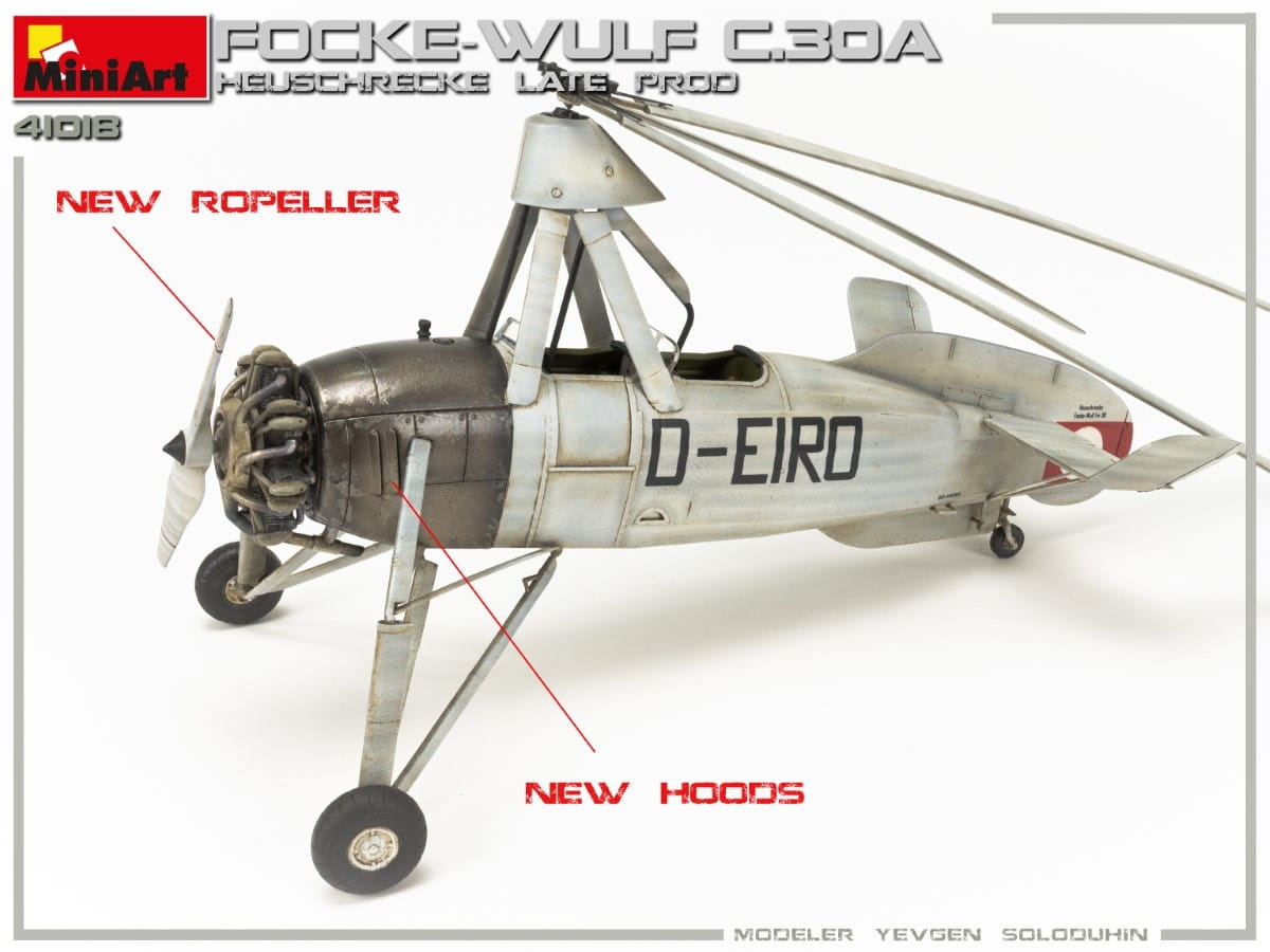 Zdjęcie dodatkowe produktu Focke-wulf Fw C.30a Heuschrecke. Late Prod 1:35 MiniArt 41018