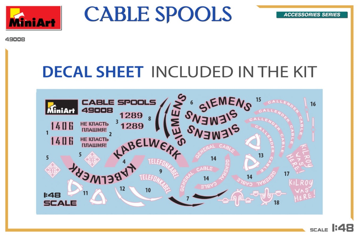 Zdjęcie dodatkowe produktu Cable Spools 1:48 MiniArt 49008