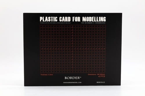 Plastic Card For Modelling 0.3mm (3 pcs.) Border Model BD0010-03