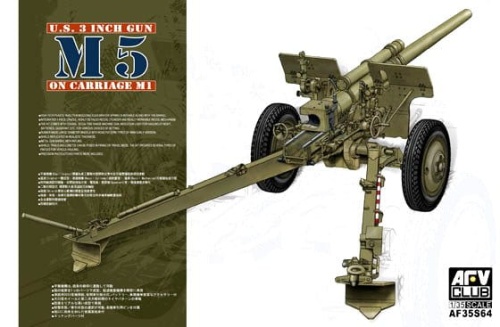 US 3 Inch Gun M5 on Carriage M1 1:35 AFV Club 35S64
