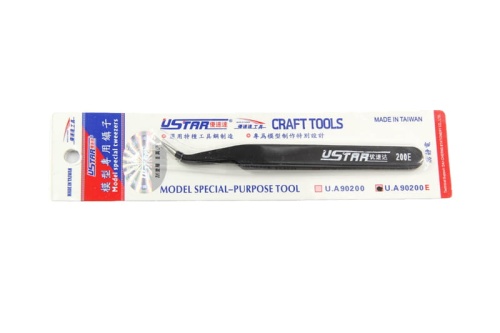 U-Star 90200E curved point tweezers