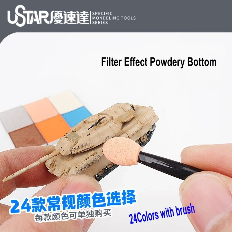 Zdjęcie dodatkowe produktu Aging Enamel Powder Black Brown U-Star 91690