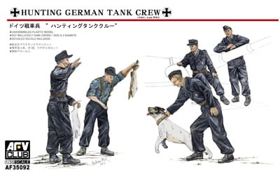 Zdjęcie główne produktu German Hunting Crew 5 Figures with Dog and Rabbits 1:35 AFV Club 35092