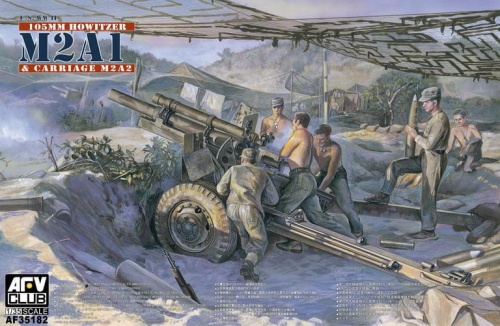 M2A1 105mm Howitzer Carriage M2A2 (WWII Version) 1:35 AFV Club 35182