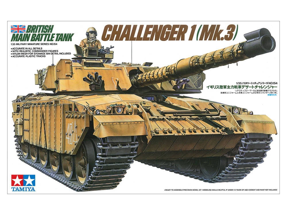 Zdjęcie główne produktu Challenger 1 (Mk.3) British Main Tank 1:35 Tamiya 35154
