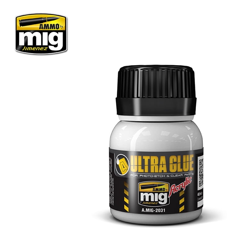 Zdjęcie główne produktu Klej do elementów fototrawionych i przezroczystych 40ml Ultra Glue Acrylic Waterbase Ammo by Mig Jimenez 2031
