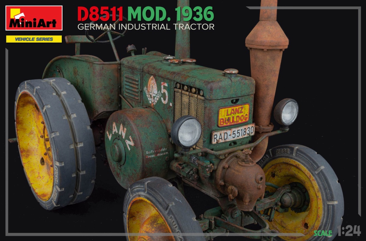 Zdjęcie dodatkowe produktu German Industrial Tractor D8511 Mod. 1936 1:24 MiniArt 24005