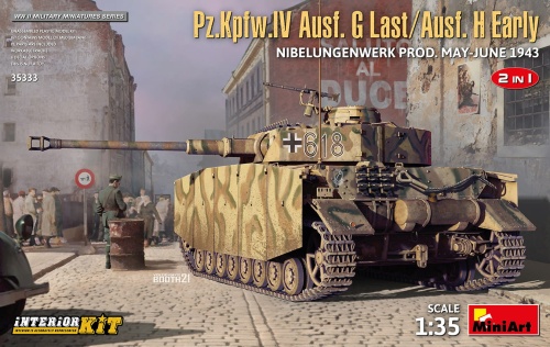 Pz.kpfw.IV Ausf. G Last/ausf. H Early. Nibelungenwerk Prod. May-june 1943. 2 In 1 Interior Kit 1:35 MiniArt 35333