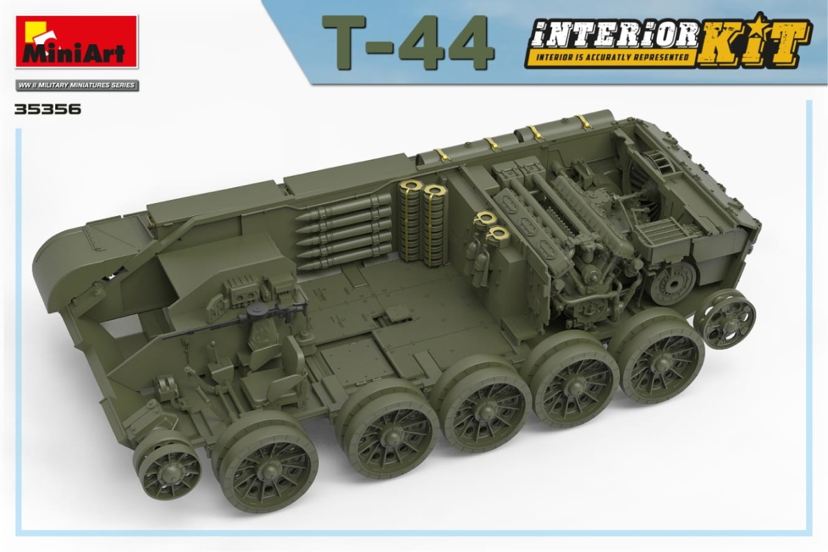 Zdjęcie dodatkowe produktu T-44 with Interior Kit 1:35 MiniArt 35356