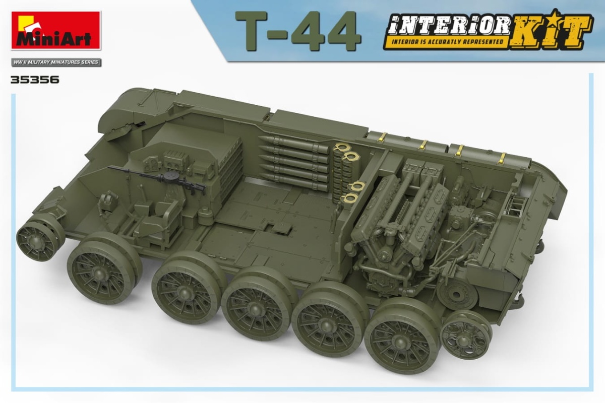 Zdjęcie dodatkowe produktu T-44 with Interior Kit 1:35 MiniArt 35356