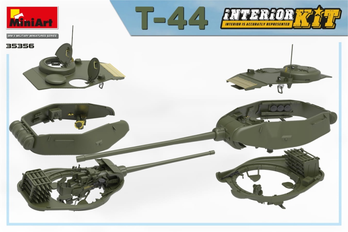 Zdjęcie dodatkowe produktu T-44 with Interior Kit 1:35 MiniArt 35356