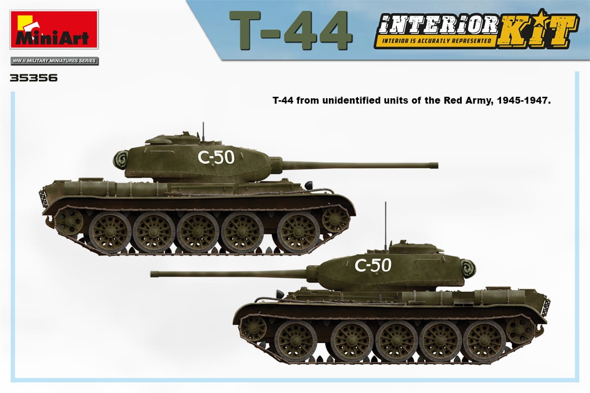 Zdjęcie dodatkowe produktu T-44 with Interior Kit 1:35 MiniArt 35356