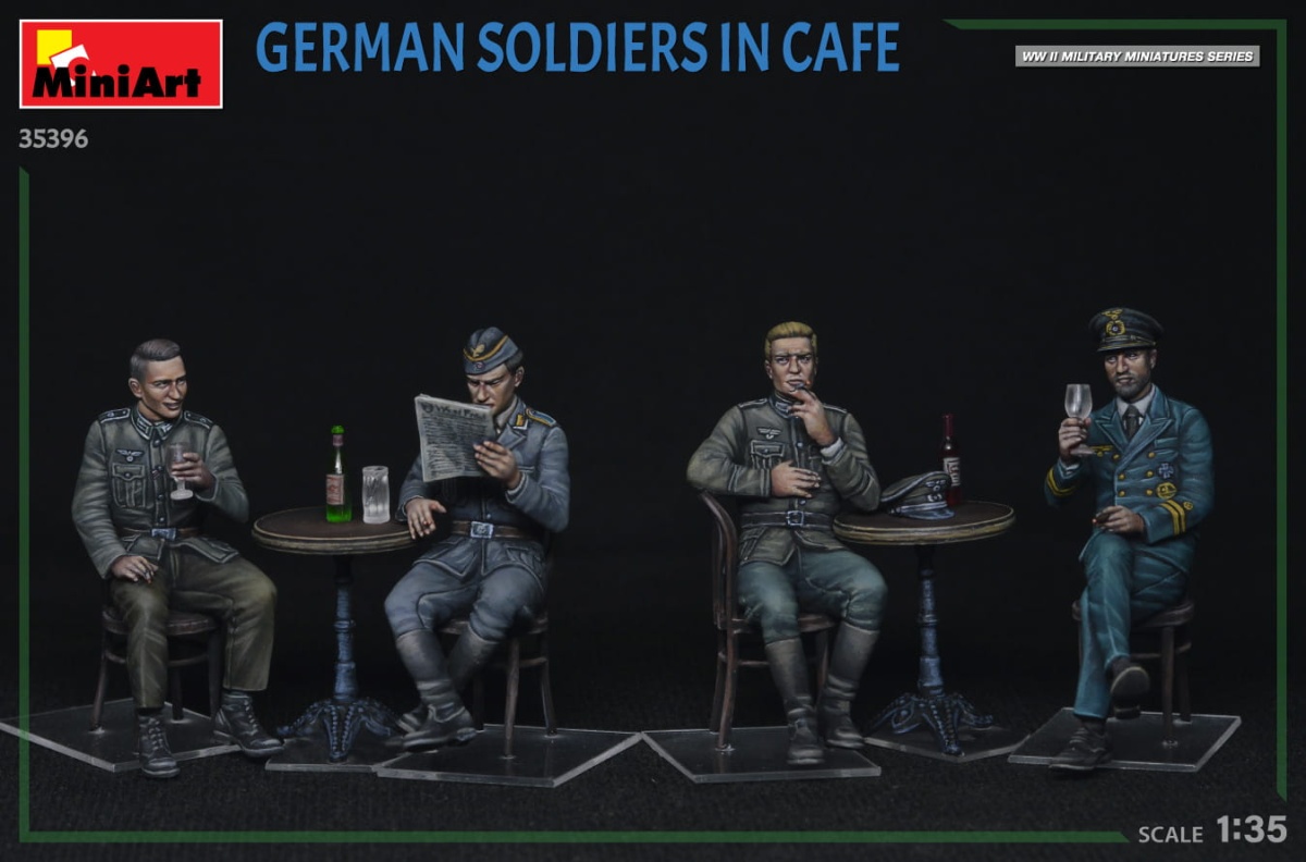 Zdjęcie dodatkowe produktu German Soldiers In Cafe 1:35 MiniArt 35396
