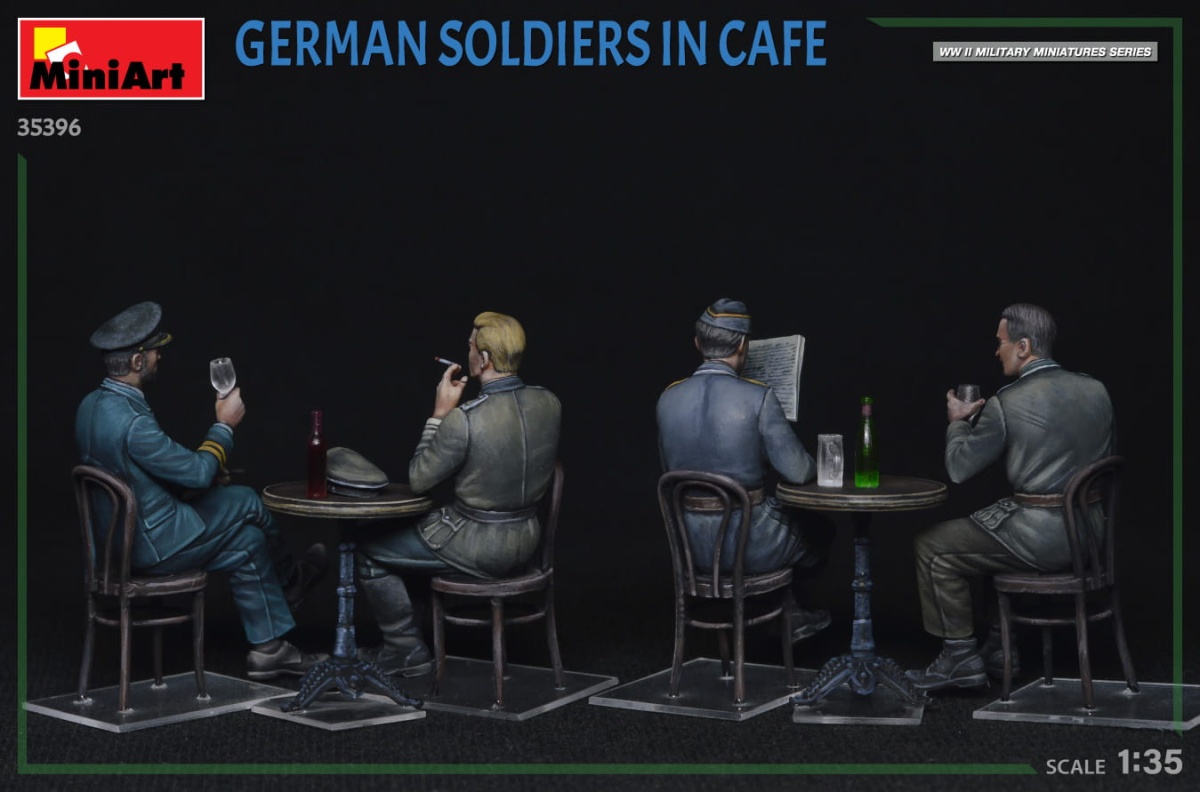 Zdjęcie dodatkowe produktu German Soldiers In Cafe 1:35 MiniArt 35396