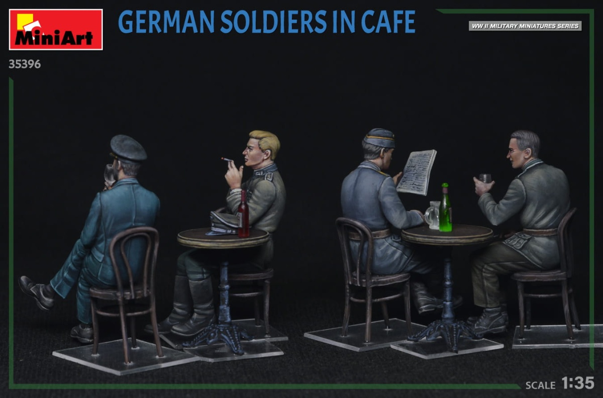 Zdjęcie dodatkowe produktu German Soldiers In Cafe 1:35 MiniArt 35396