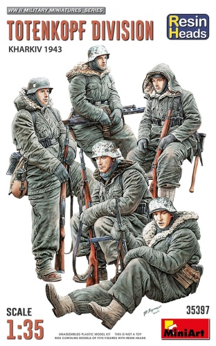 Totenkopf Division. Kharkov 1943. resin heads 1:35 MiniArt 35397