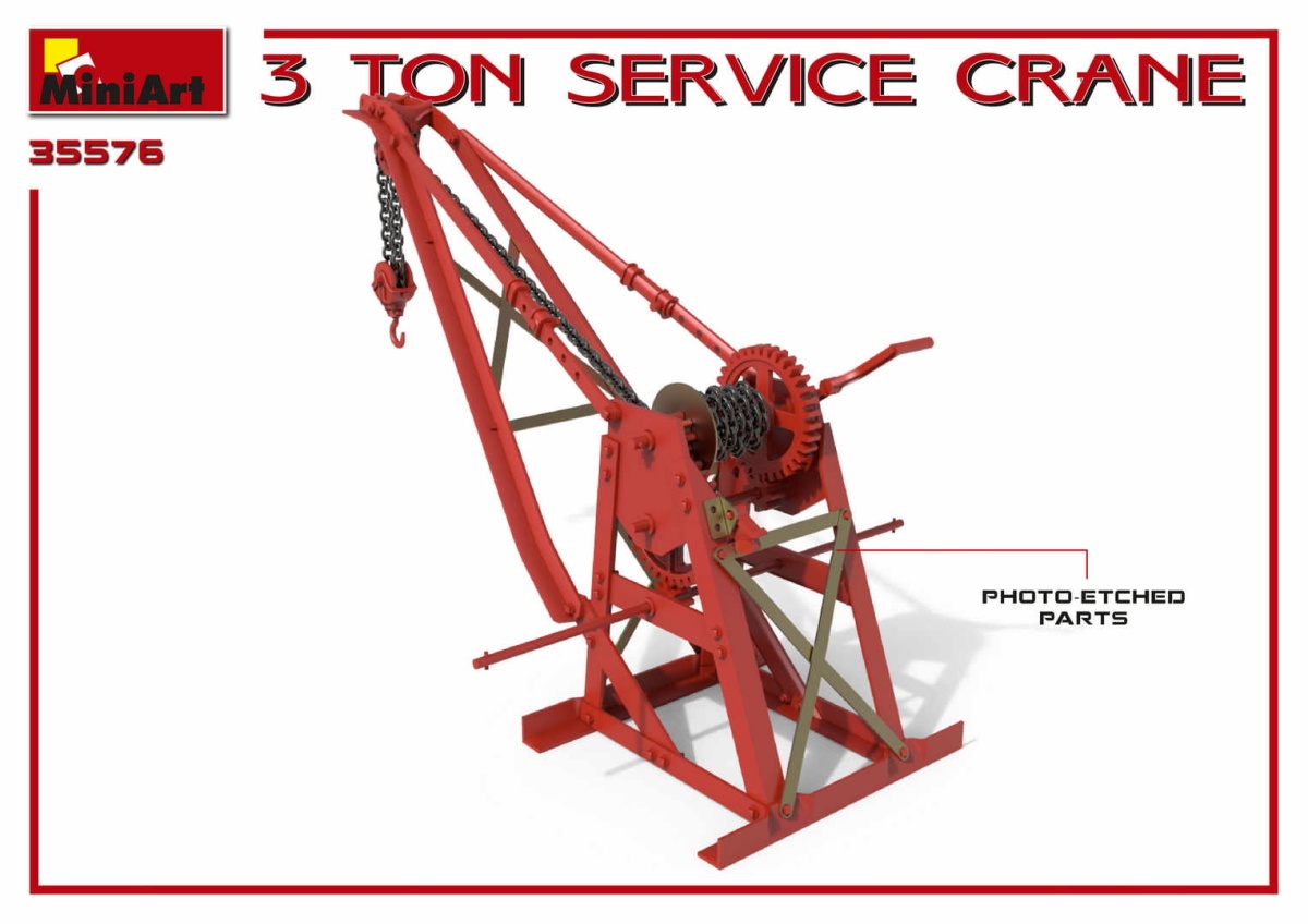 Zdjęcie dodatkowe produktu 3 Ton Service Crane 1:35 MiniArt 35576