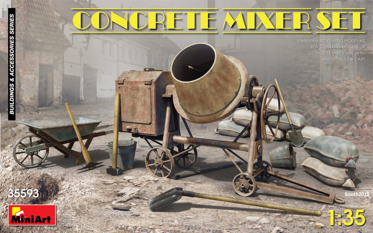 Zdjęcie główne produktu Concrete Mixer Set 1:35 MiniArt 35593