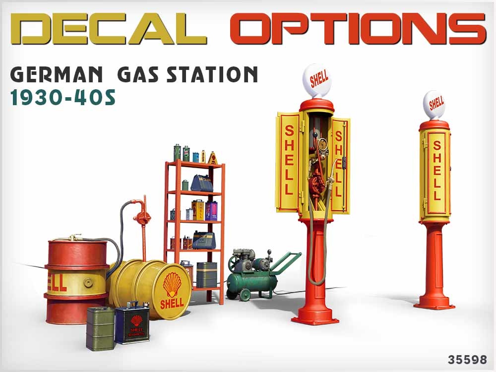 Zdjęcie dodatkowe produktu German Gas Station 1930-40s 1:35 MiniArt 35598