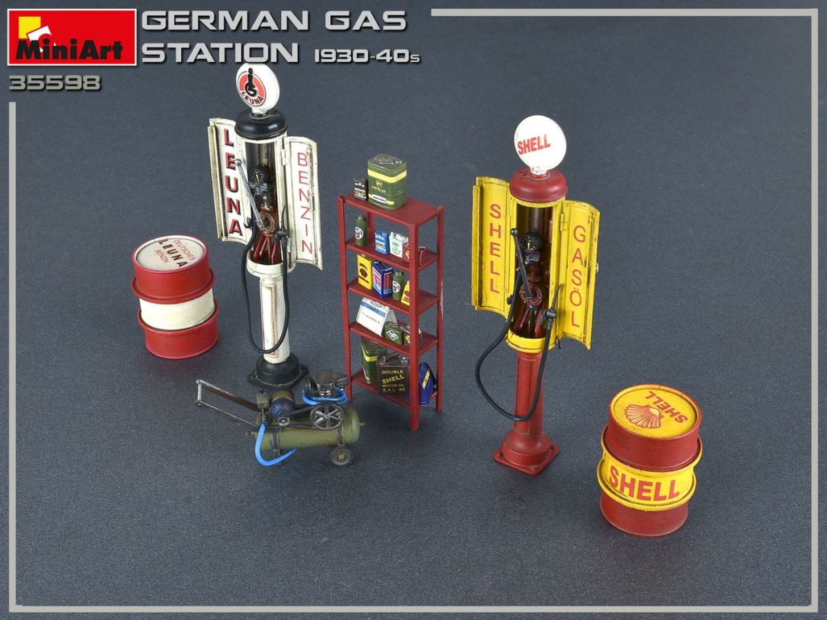 Zdjęcie dodatkowe produktu German Gas Station 1930-40s 1:35 MiniArt 35598