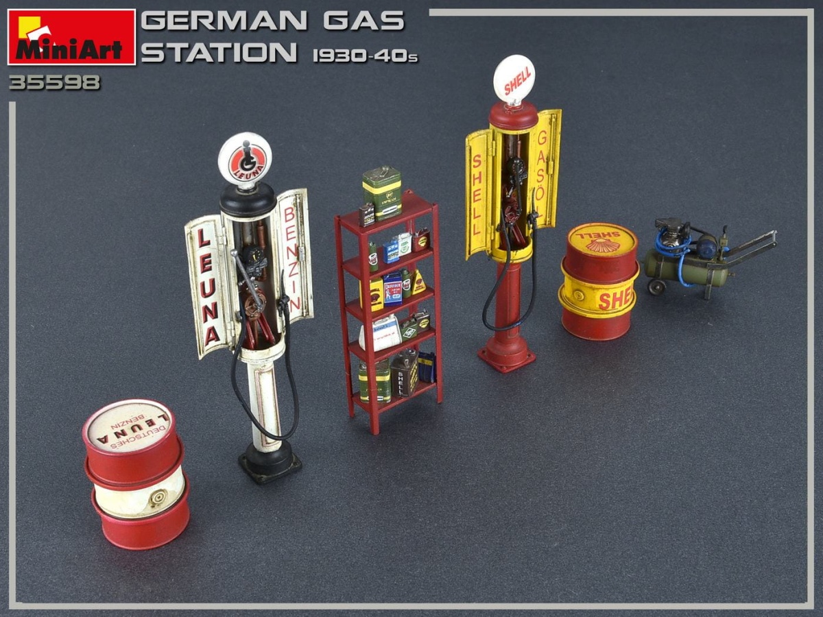 Zdjęcie dodatkowe produktu German Gas Station 1930-40s 1:35 MiniArt 35598