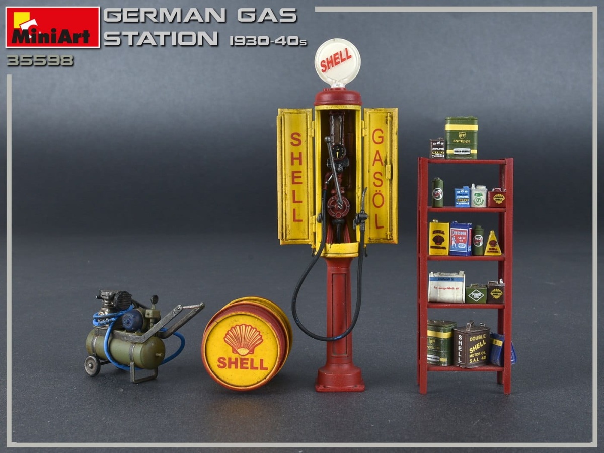 Zdjęcie dodatkowe produktu German Gas Station 1930-40s 1:35 MiniArt 35598