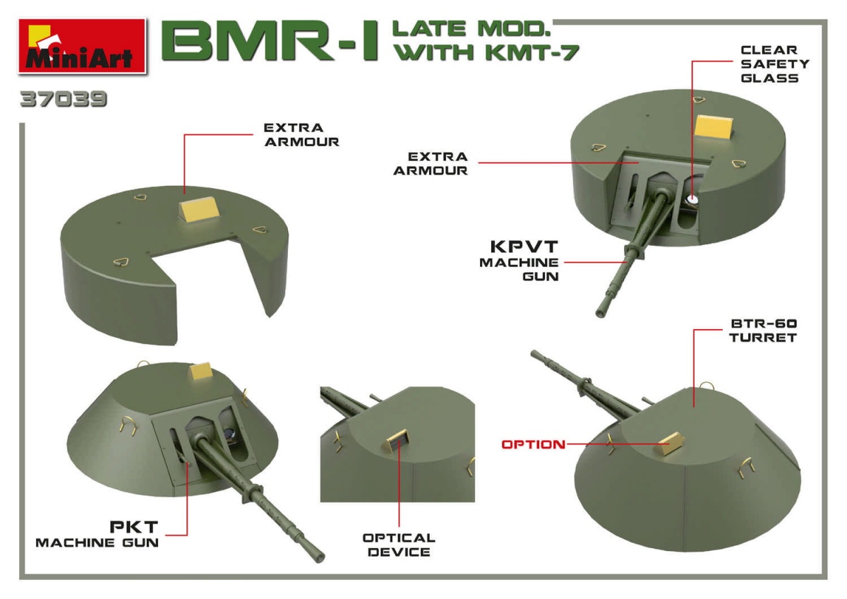 Zdjęcie dodatkowe produktu BMR-1 Late Mod. With KMT-7 1:35 MiniArt 37039