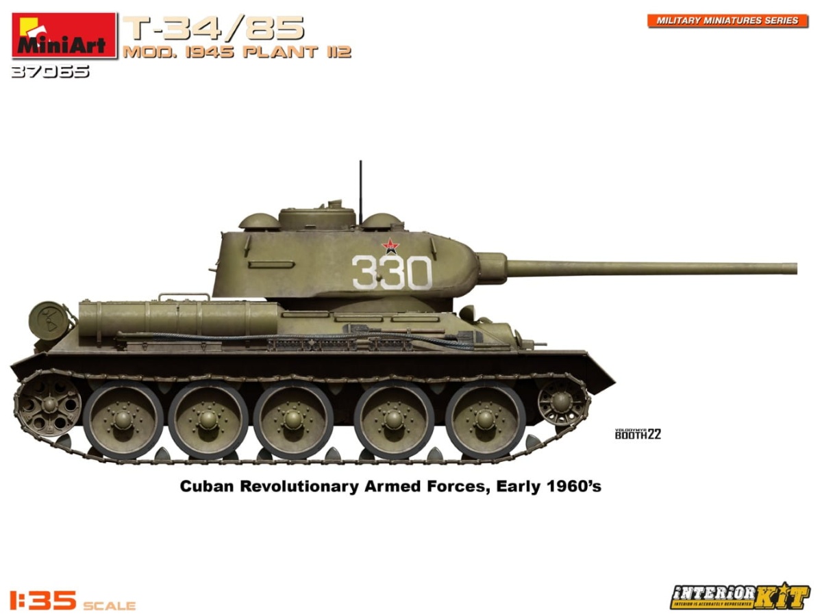 Zdjęcie dodatkowe produktu T-34/85 Mod. 1945. Plant 112. with Interior Kit 1:35 MiniArt 37065