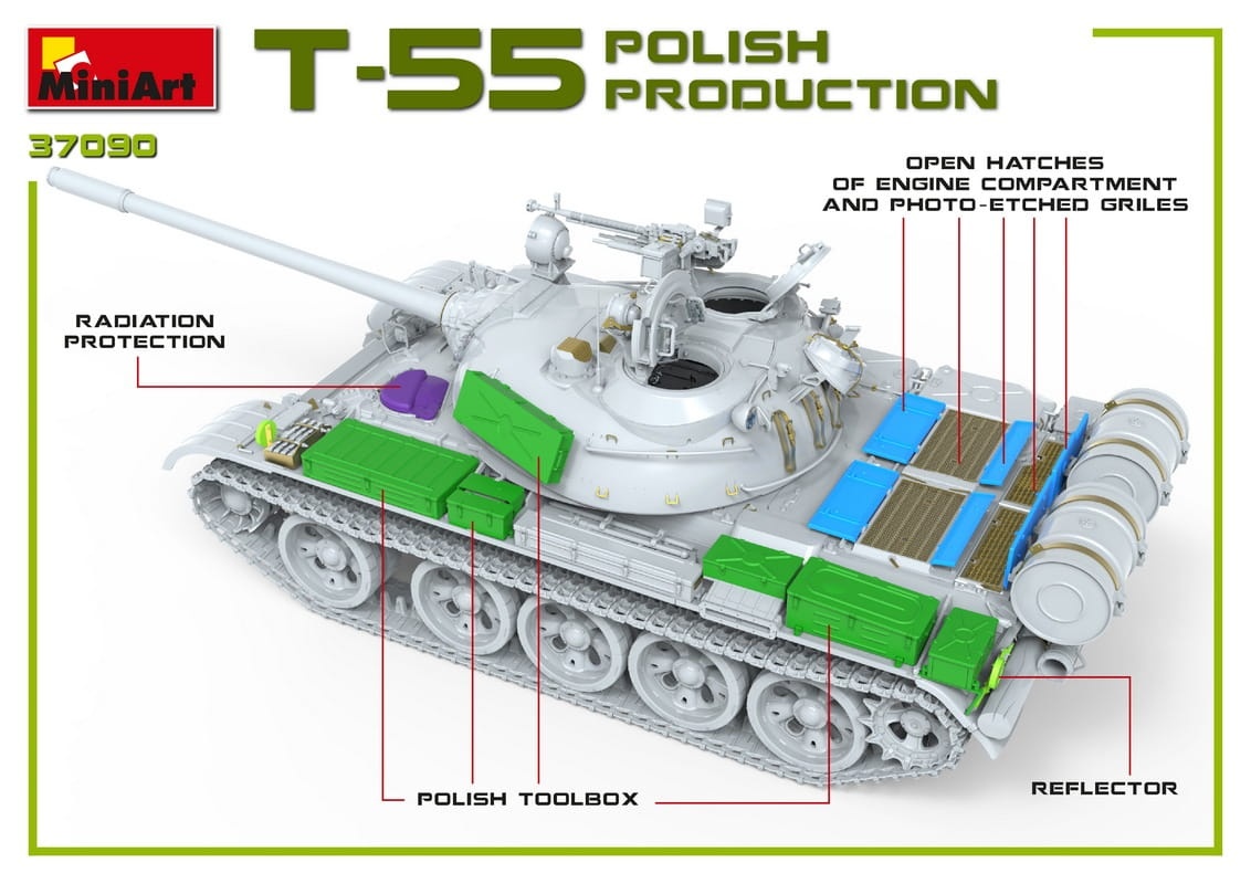 Zdjęcie dodatkowe produktu T-55A Polish Production 1:35 MiniArt 37090