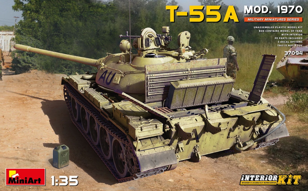 Zdjęcie główne produktu T-55A Mod. 1970 with Interior Kit 1:35 MiniArt 37094