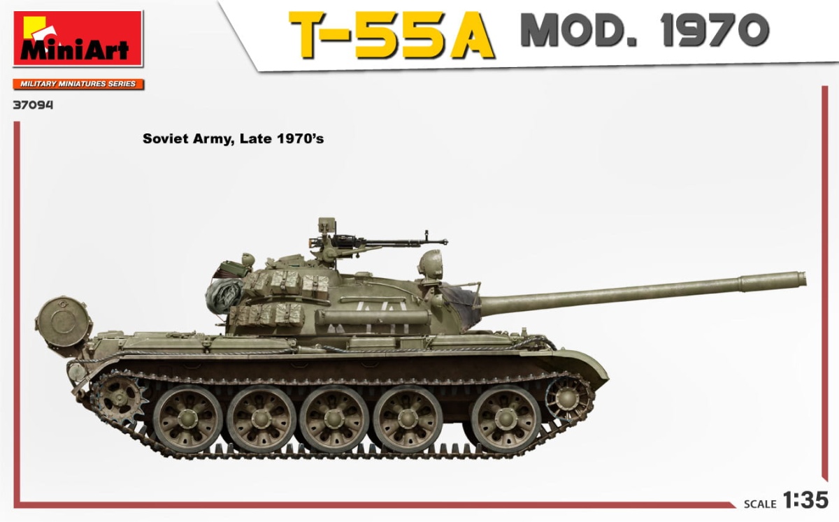 Zdjęcie dodatkowe produktu T-55A Mod. 1970 with Interior Kit 1:35 MiniArt 37094