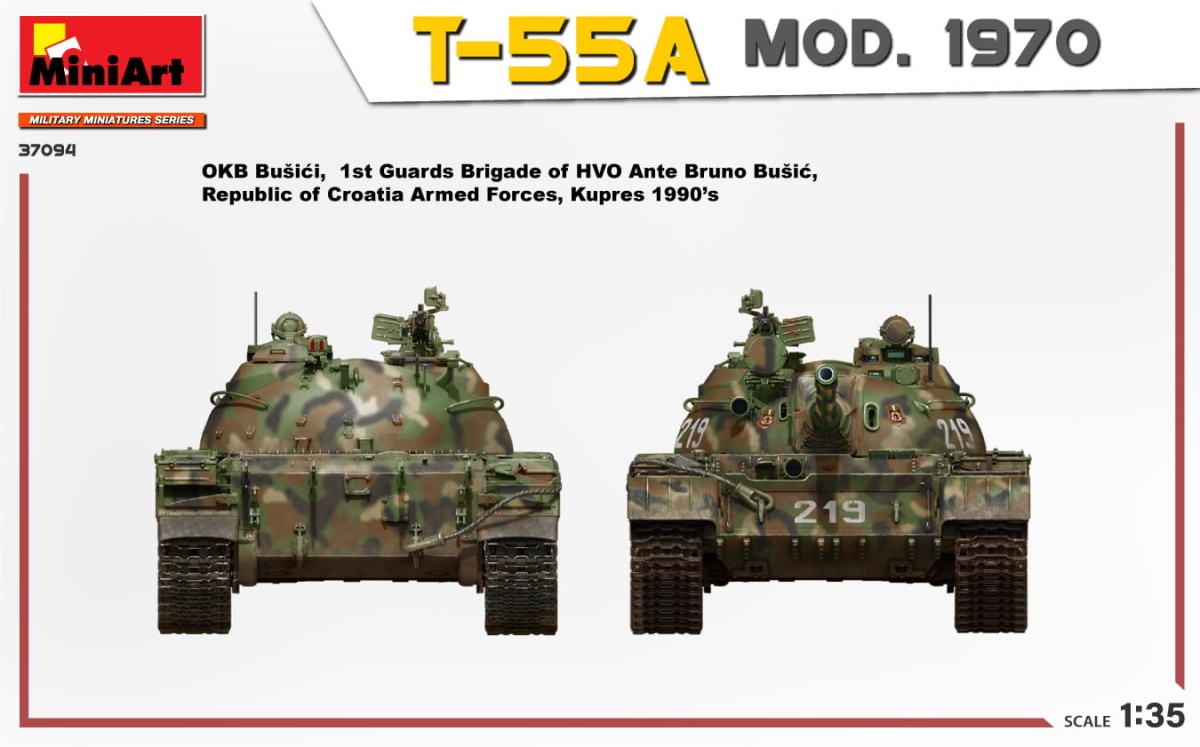 Zdjęcie dodatkowe produktu T-55A Mod. 1970 with Interior Kit 1:35 MiniArt 37094