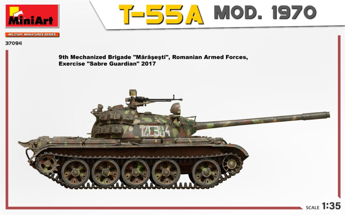 Zdjęcie dodatkowe produktu T-55A Mod. 1970 with Interior Kit 1:35 MiniArt 37094