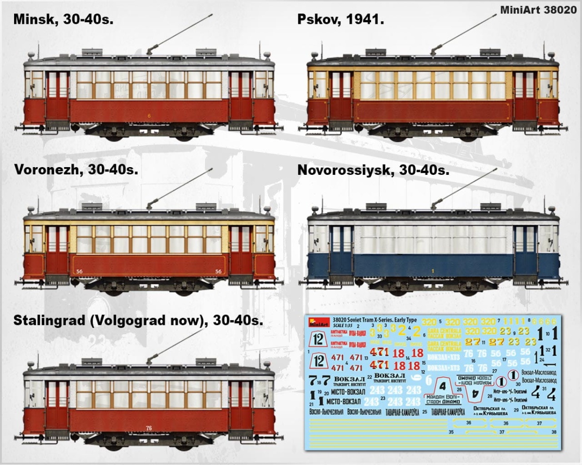 Zdjęcie dodatkowe produktu Soviet Tram X-series. Early Type 1:35 MiniArt 38020