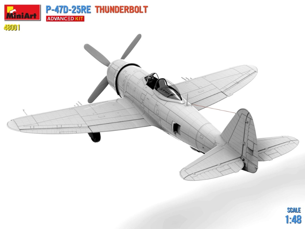 Zdjęcie dodatkowe produktu P-47d-25re Thunderbolt. Advanced Kit 1:48 MiniArt 48001