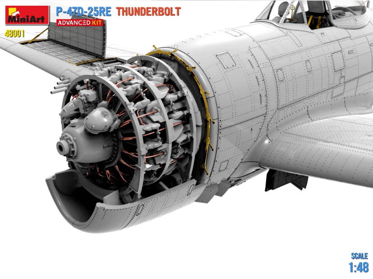 Zdjęcie dodatkowe produktu P-47d-25re Thunderbolt. Advanced Kit 1:48 MiniArt 48001