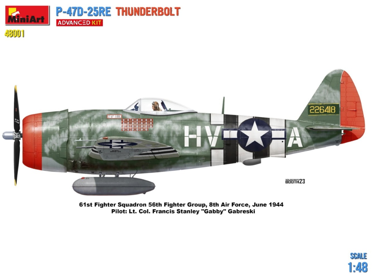 Zdjęcie dodatkowe produktu P-47d-25re Thunderbolt. Advanced Kit 1:48 MiniArt 48001