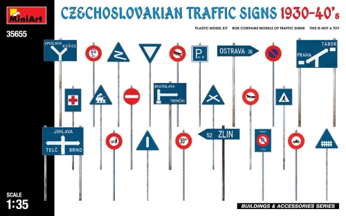 Czechoslovakian Traffic Signs 1930-40s 1:35 MiniArt 35655
