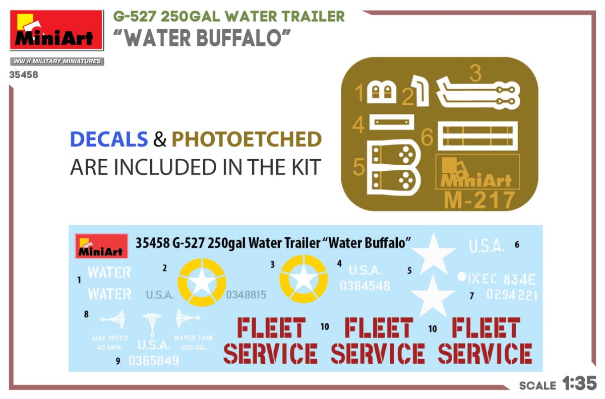 Zdjęcie dodatkowe produktu G-527 250 gal Water Trailer Water Buffalo 1:35 MiniArt 35458