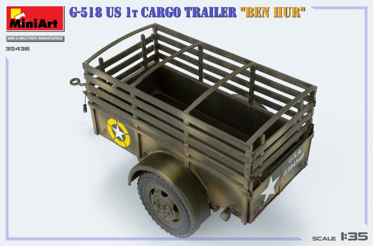 Zdjęcie dodatkowe produktu G-518 US 1T Cargo Trailer Ben Hur 1:35 MiniArt 35436