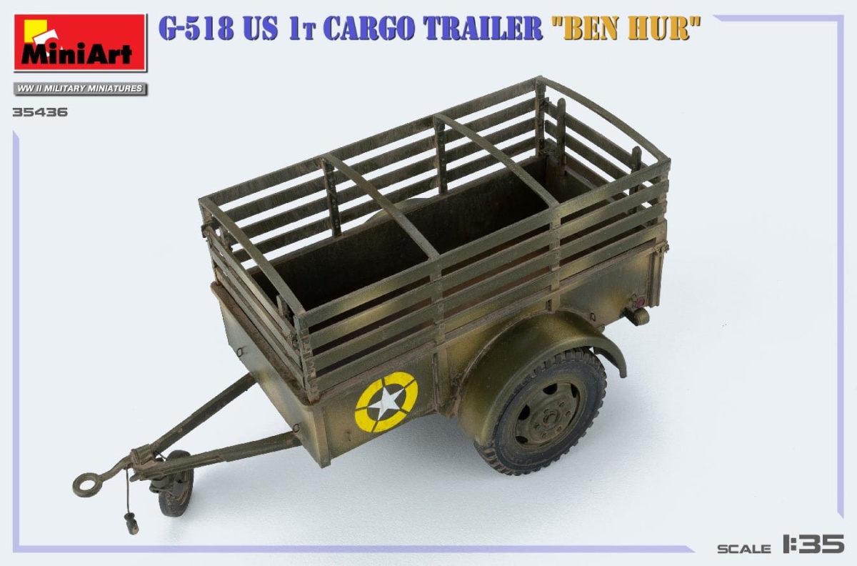 Zdjęcie dodatkowe produktu G-518 US 1T Cargo Trailer Ben Hur 1:35 MiniArt 35436