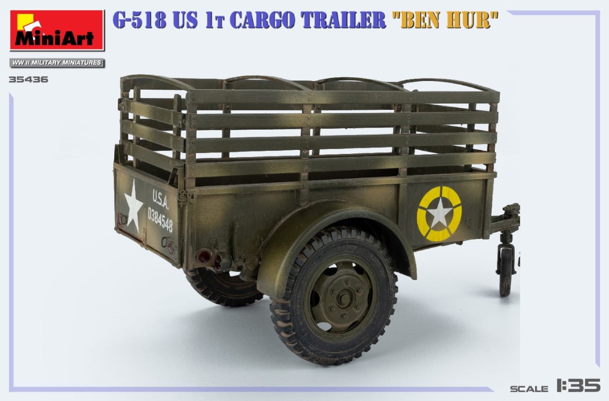 Zdjęcie dodatkowe produktu G-518 US 1T Cargo Trailer Ben Hur 1:35 MiniArt 35436