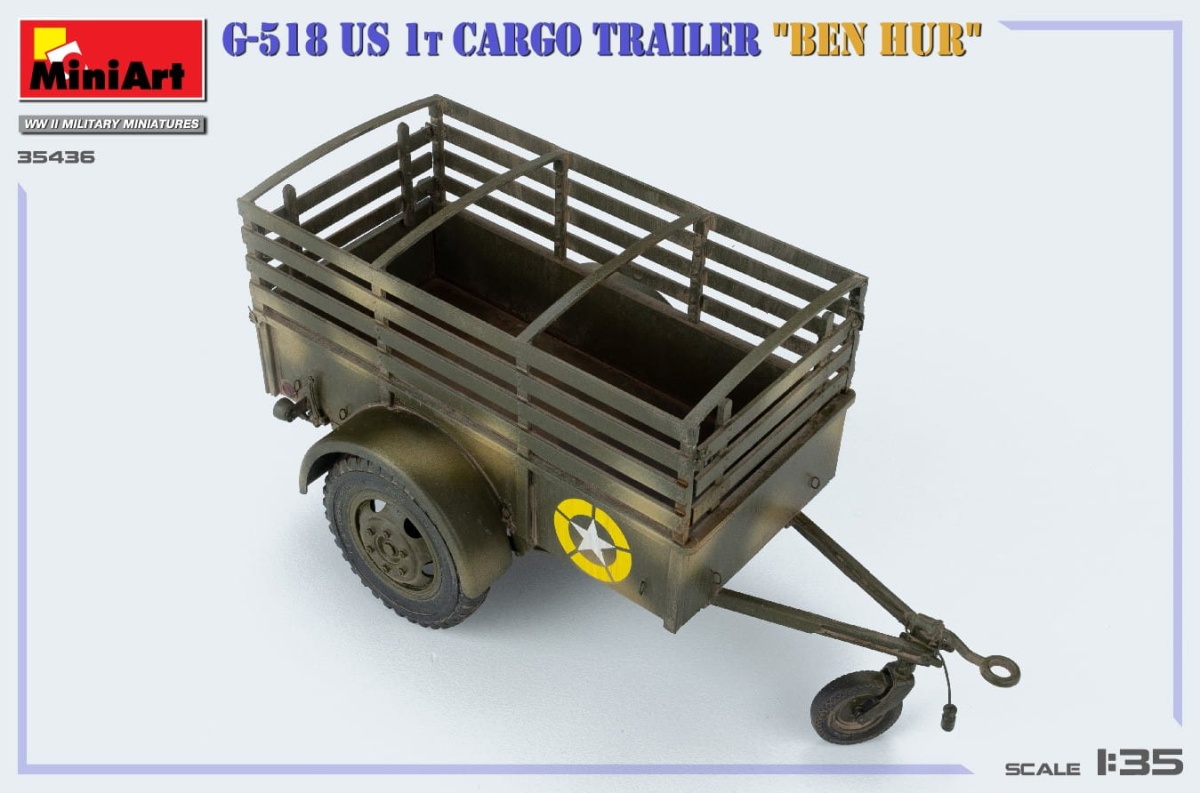 Zdjęcie dodatkowe produktu G-518 US 1T Cargo Trailer Ben Hur 1:35 MiniArt 35436