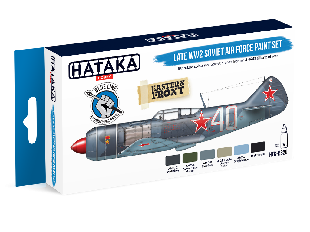 Zdjęcie główne produktu Hataka BS20 Late WW2 Soviet Air Force Paint Set 17ml