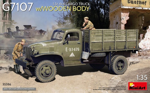 1.5t 4x4 G7107 Cargo Truck w/Wooden Body 1:35 MiniArt 35386
