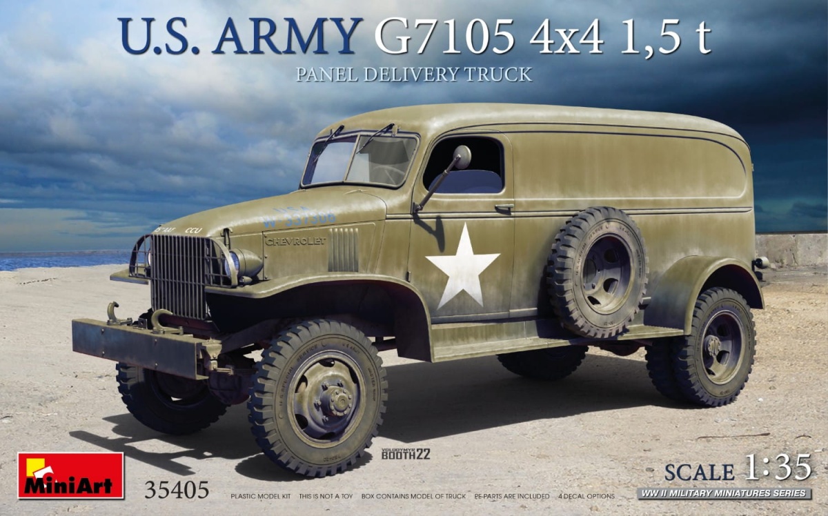 Zdjęcie główne produktu US Army G7105 4x4 1,5 t Panel Delivery Truck 1:35 MiniArt 35405