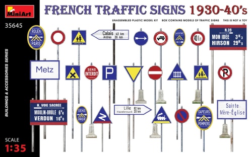 French Traffic Signs 1930-40s 1:35 MiniArt 35645
