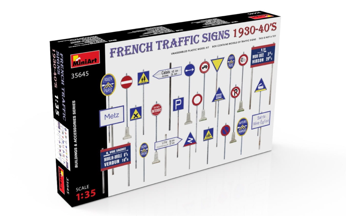 Zdjęcie dodatkowe produktu French Traffic Signs 1930-40s 1:35 MiniArt 35645