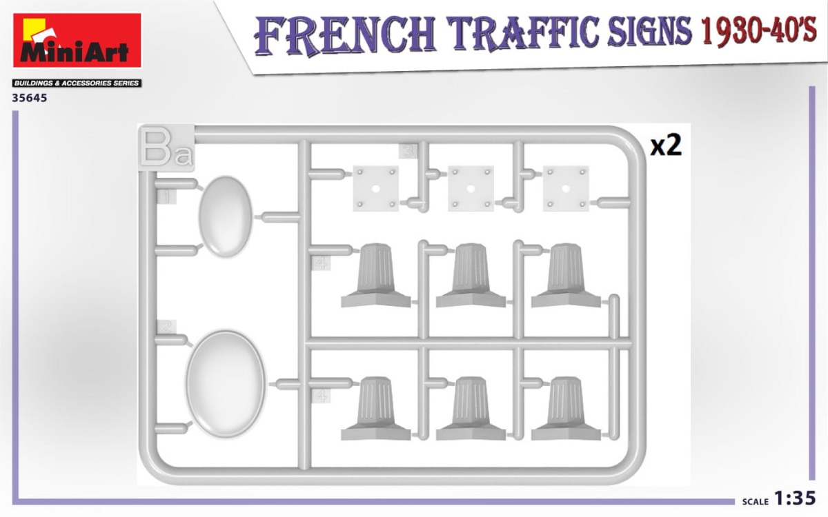 Zdjęcie dodatkowe produktu French Traffic Signs 1930-40s 1:35 MiniArt 35645
